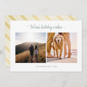 ミニマルモダンリストクリスマスフォトシンプルスクリプト シーズンカード (正面/裏面)