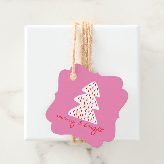 ミニマルモダンリストクリスマスホリデーギフトラベル フェイバータグ (インサイチュ)