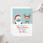 ミニマルモダンリストクリスマス カード (正面/裏面インサイチュ)