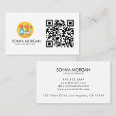 ミニマルモダンリストクリーニングサービスQRコード 名刺 (正面/裏面)