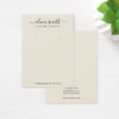 ミニマルモダンリストクリームジュエリー表示カード (デスク)