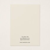 ミニマルモダンリストクリームジュエリー表示カード (裏面)