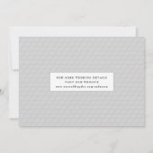 ミニマルモダンリストクリーン写真日付の保存 セーブザデート (裏面)