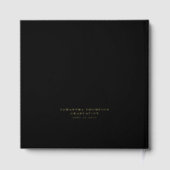 ミニマルモダンリストグラッド卒業ブラック ゲストブック (裏面)
