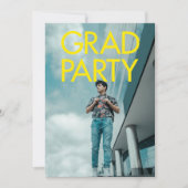 ミニマルモダンリストグラードパーティーはっきりしたタイポグラフィカッコいい 招待状 (正面)