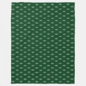 ミニマルモダンリストグリーンクリスマスツリーパターン フリースブランケット (正面)