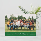 ミニマルモダンリストグリーンクリスマス シーズンカード (スタンド正面)