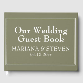 ミニマルモダンリストグリーンゲストブック ゲストブック