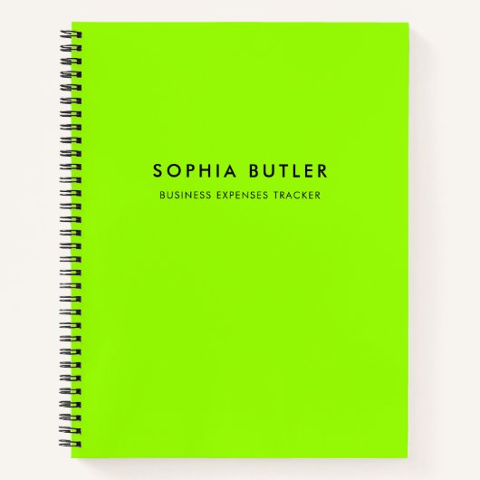 ミニマルモダンリストグリーンノートブック ノートブック (正面)