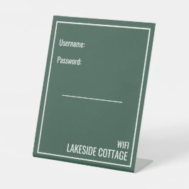 ミニマルモダンリストグリーンバケーションレンタルWifi 台座サイン