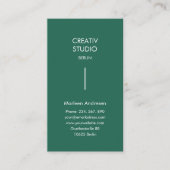 ミニマルモダンリストグリーンホワイト 名刺 (正面)