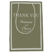 ミニマルモダンリストグリーンミディアム抱き枕 ミディアムペーパーバッグ (正面)