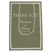 ミニマルモダンリストグリーンミディアム抱き枕 ミディアムペーパーバッグ (裏面)