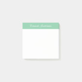 ミニマルモダンリストグリーンモノグラムのフルネーム ポストイット (正面)