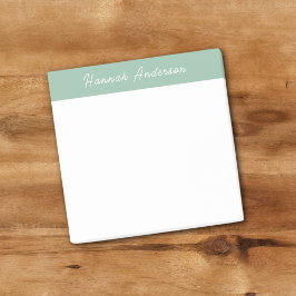 ミニマルモダンリストグリーンモノグラムのフルネーム ポストイット