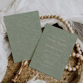 ミニマルモダンリストグリーン結婚式招待状 招待状