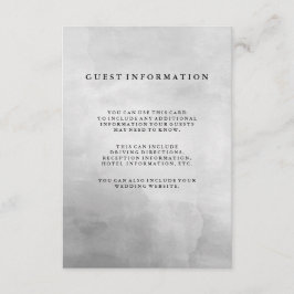 ミニマルモダンリストグレーウォーターカラーゲスト詳細 エンクロージャーカード