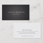 ミニマルモダンリストグレークラスビジネスカード 名刺 (正面/裏面)