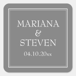 ミニマルモダンリストグレーグレー スクエアシール