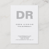 ミニマルモダンリストグレーモノグラムホワイトラージ 名刺 (正面)