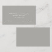 ミニマルモダンリストグレー名刺 名刺 (正面/裏面)