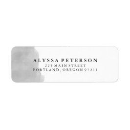 ミニマルモダンリストグレー水カラスプラッシュ ラベル