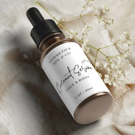 ミニマルモダンリストコスメティックボトル2 OZ製品 ラベル