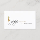ミニマルモダンリストコッパー白ヨガインストラクター 名刺 (正面)