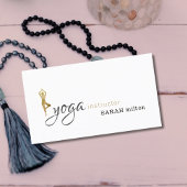 ミニマルモダンリストコッパー白ヨガインストラクター 名刺