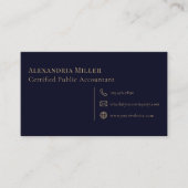 ミニマルモダンリストコンパスロゴ 名刺 (正面)