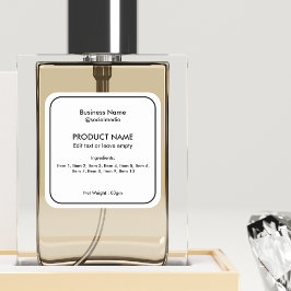 ミニマルモダンリストコンポーネント製品ラベル スクエアシール