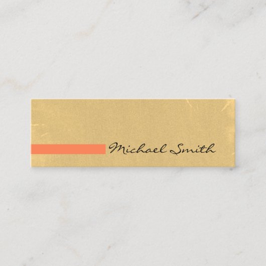 ミニマルモダンリストコーラルヴィンテージ#2 スキニー名刺 (正面)