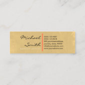 ミニマルモダンリストコーラルヴィンテージ#2 スキニー名刺 (裏面)