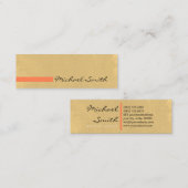 ミニマルモダンリストコーラルヴィンテージ#2 スキニー名刺 (正面/裏面)