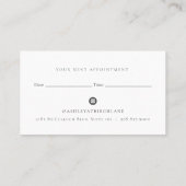 ミニマルモダンリストサボスロゴアポイントメント 名刺 (裏面)