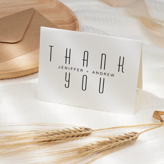 ミニマルモダンリストサンキューフォト カード