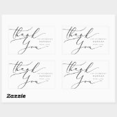 ミニマルモダンリストサンキューブライダルシャワー 長方形シール (シート)