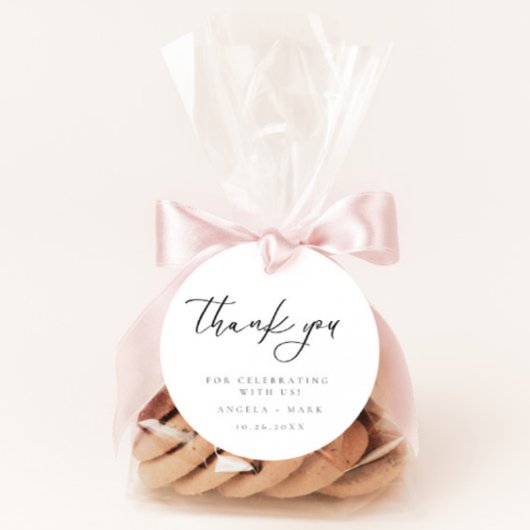 ミニマルモダンリストサンキュー結婚式の引き出物ラベル フェイバータグ