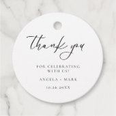 ミニマルモダンリストサンキュー結婚式の引き出物ラベル フェイバータグ (正面)