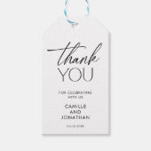 ミニマルモダンリストサンキュー結婚式の引き出物 ギフトタグ (正面)