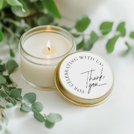 ミニマルモダンリストサンキュー結婚式の引き出物 ラウンドシール