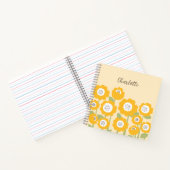 ミニマルモダンリストサンフラワーミニマル名前をカスタムする ノートブック (内部)