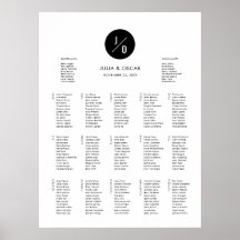 ミニマルモダンリストサークルモノグラム座席表