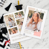 ミニマルモダンリストシェイプオーバーレイ写真卒業 案内状