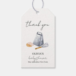 ミニマルモダンリストシェフキッチンベビーシャワー ギフトタグ