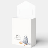 ミニマルモダンリストシェフキッチンベビーシャワー フェイバーボックス (見開き)