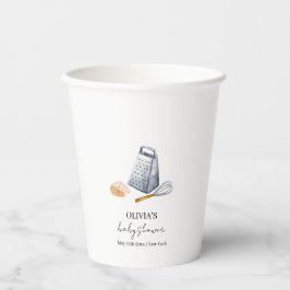 ミニマルモダンリストシェフキッチンベビーシャワー 紙コップ