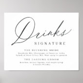 ミニマルモダンリストシグネチャーのドリンク記号 ポスター (正面)