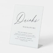 ミニマルモダンリストシグネチャーのドリンク記号 台座サイン (正面)