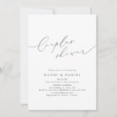 ミニマルモダンリストシックなカップルのシャワー 招待状 (正面)